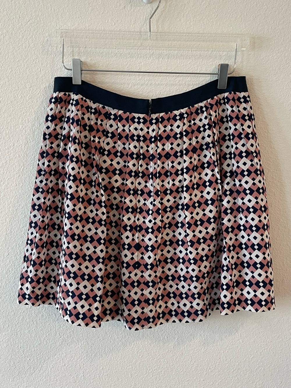 J. Crew Diamond Tile Print Pleated Skirt 10